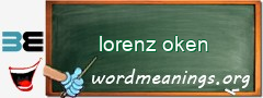 WordMeaning blackboard for lorenz oken